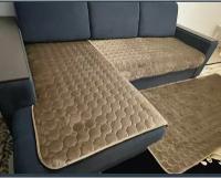 Дивандек для дивана, накидка на диван велюровая 90х160 см. 1 шт, чехлы для мягкой мебели, чехол на диван, покрывало на диван