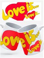 Кружка RocketCup с принтом "Love is"