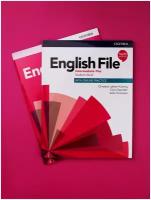 Книга English file Intermediate Plus 4 издание Комплект Student's book + Workbook для изучения английского языка