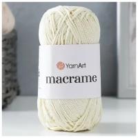 Пряжа YarnArt Macrame Молочный (137) 1 моток 90 г/130 м (100% полиэстер) ярнарт шнур для плетения макраме