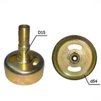 Чашка сцепления китайских бензокос с двигателем 26 см3 под вал 9 зубов, D-58x54,5, H-69, юбка 23мм