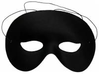 Карнавальная маска венецианская Фантом черная мужская