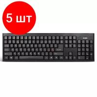 Комплект 5 штук, Клавиатура Sven Standard 303 Power USB+PS/2 черная 104 кл. (SV-03100303PU)