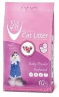 Van Cat Baby Powder комкующийся наполнитель для кошачьих туалетов, без пыли, с ароматом детской 5 кг