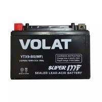 Аккумулятор для мотоцикла 12v Volat YTX9-BS(MF) прямая полярность 9 Ah 135 A AGM, акб на скутер, мопед, квадроцикл 150x87x107 мм