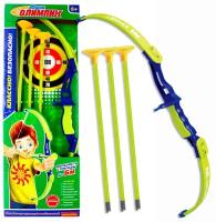 Лук игрушечный Воndibon "олимпик" с 3 стрелами на присосках и мишенью, подарок ребенку
