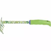 Грабли 5 - зубые, 85 х 310 мм, стальные, пластиковая рукоятка, Flower Green, Palisad (62039)
