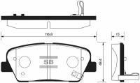 SANGSIN BRAKE Колодки тормозные HYUNDAI SANTA FE (CM) 2.2D 09-/KIA SORENTO (XM) 09- задние