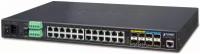 Коммутатор PLANET IGS-6325-20T4C4X (IP30 19" Rack Mountable Industrial L3 Managed Core Ethernet Switch, 24*1000T with 4 shared 100/1000X SFP + 4*10G SFP+ (-40 to 75 C, AC + 2 DC, DIDO), ERPS Ring, 1588, Modbus TCP, Cybersecurity features, Hardware La