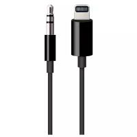 Переходник/адаптер Apple Lightning (M) - mini jack 3.5 mm (M), 1.2 м, черный