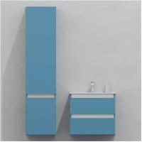Комплект мебели для ванной, пенал (левый) + тумба с раковиной, влагостойкий, матовая эмаль + лак, серия Сдпрестиж