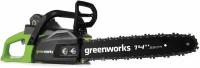Цепная пила аккумуляторная Greenworks GD40CS15, 40V, 35 см, бесщеточная, с АКБ 2 А. ч. и ЗУ