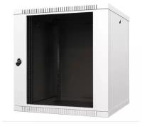 Телекоммуникационный серверный шкаф 19 дюймов настенный 12u 600х450 cерый дверь стекло, Alvm-b12.450g
