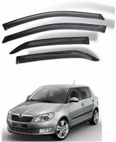 Дефлекторы боковых окон Skoda Fabia II х/б 5 дверей 2007-2013 г./ Ветровики Шкода Фабия 2 хэтчбек