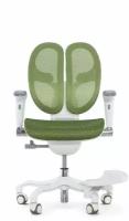 Детское эргономичное кресло EXPERT ORTO каркас светлый, сетка зелёный Т-06