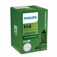 Лампа Philips 12-60/55 Вт. H4 галогеновая увеличенный срок службы 12342LLECOC1/36189630