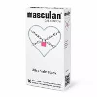 Презервативы Masculan Ultra Safe Black №10, ультрапрочные, черного цвета, 10 шт