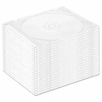 Бокс для CD диска Slim 5 мм, прозрачный, 20 штук CD Slim Box Clear на 1 компакт диск