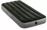 Кровать надувная INTEX 64760 DURA-BEAM STANDARD DOWNY, встроенный насос "лягушка", 76x191х25 см