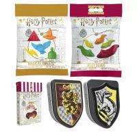 Конфеты Jelly Belly Гарри Поттера Bertie Bott's 35 гр. + Magical Sweets 59 гр. + Jelly Slugs 59 гр. + Эмблема факультета Гриффиндор 28 гр. + Эмблема факультета Пуффендуй 28 гр. (5 шт.)