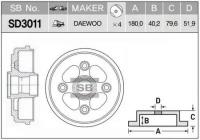 Барабан тормозной (96316636, 96320387, 96318925) Sangsin Brake SD3011