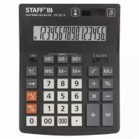 Калькулятор настольный электронный обычный Staff Plus STF-333, маленький, 16 разрядов, двойное питание