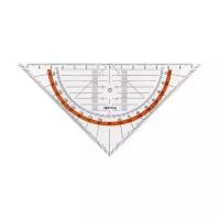 Треугольник-транспортир 45°, 14см Rotring "Centro", пластиковый, прозрачный, европодвес