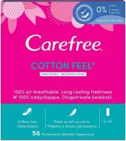 Прокладки женские гигиенические ежедневные, Carefree Cotton Feel Normal Fresh Scent 56 шт