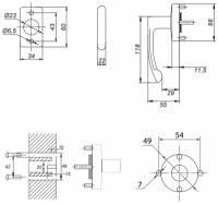 Ручка накладная с фиксацией Apecs HF-1066-BL