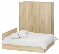Гарнитур спальный № 2 Стандарт с кроватью 1800, цвет дуб сонома, спальное место 1800х2000 мм, без матраса, основание есть