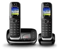 Радио Телефон Dect Panasonic KX-TGJ322RUB черный (труб. в компл.:2шт) автооветчик АОН