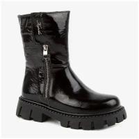 Ботинки для девочек Kapika 53571ут-1 черный-лак, размер 36 EU