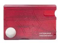 Корпус швейцарской карточки VICTORINOX SwissCard Nailcare C.7240. T полупрозрачный красный