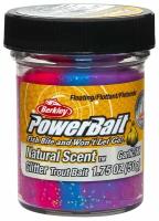 Паста форелевая Berkley PowerBait Natural Scent Glitter Trout Bait 50гр Чеснок #Captain America