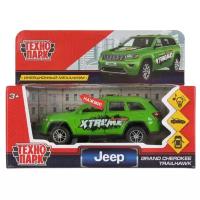 Машина металлическая Технопарк свет и звук "Jeep Grand Cherokee спорт" 12 см, инерционная, зеленый (CHEROKEE-12SL-SRT)