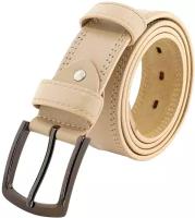 Ремень PREMIUM BELT, размер 130, бежевый