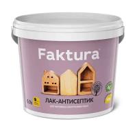 Лак-антисептик для дерева FAKTURA™ акриловый с натуральным воском белёный дуб, 9 л