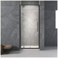 Душевая дверь Veconi Vianno VN-33B, 800x1950, черный, стекло прозрачное