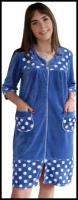 Халат Lika Dress, размер 58, голубой