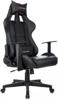 Кресло игровое ZOMBIE GAME PENTA B черный, экокожа / Компьютерное геймерское кресло, с подголовником, крестовина пластик