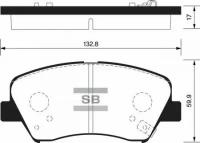 Колодки тормозные HY i30/ELANTRA 11-/CEED 12- передние Sangsin Brake SP1400