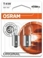 Автолампа T4W (BA9s) (блистер, 2шт) 12V OSRAM