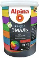 Эмаль фасадная Alpina Аква глянцевая белая 0,9 л