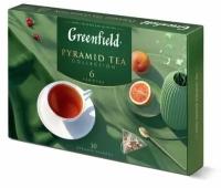 Чай GREENFIELD "Pyramid Tea Collection" ассорти 6 вкусов, набор 30 пирамидок, 1768-10