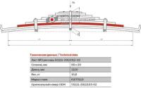 ЧМЗ 55111291210302 55111-2912103-02_лист рессоры задн! №3 90х20 L=1120\ КамАЗ