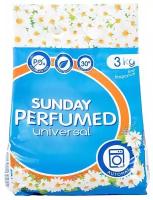 Порошок стиральный Sunday / Сандей Perfumed Universal для любого вида белья аромат цветочный автомат 3кг / моющее средство