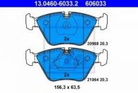 Колодки тормозные дисковые передн, BMW: 5 518 i/520 i/520 i 24V/524 td/525 i/525 i 24V/525 iX 24V/525 td/525 tds/530 i/530 i V8/535 i/540 i V8/M 3.6/, 13046060332 ATE 13.0460-6033.2