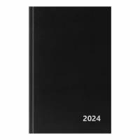 Ежедневник датированный 2024г, А5, 168л, бумвинил, OfficeSpace, черный
