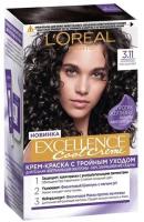 Крем-краска для волос `LOREAL` `EXCELLENCE` COOL CREME тон 3.11 (Темно - Каштановый)