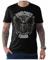 Футболка Dream Shirts Ramones Forever / Рамонс / Рок Мужская Черная 3XL